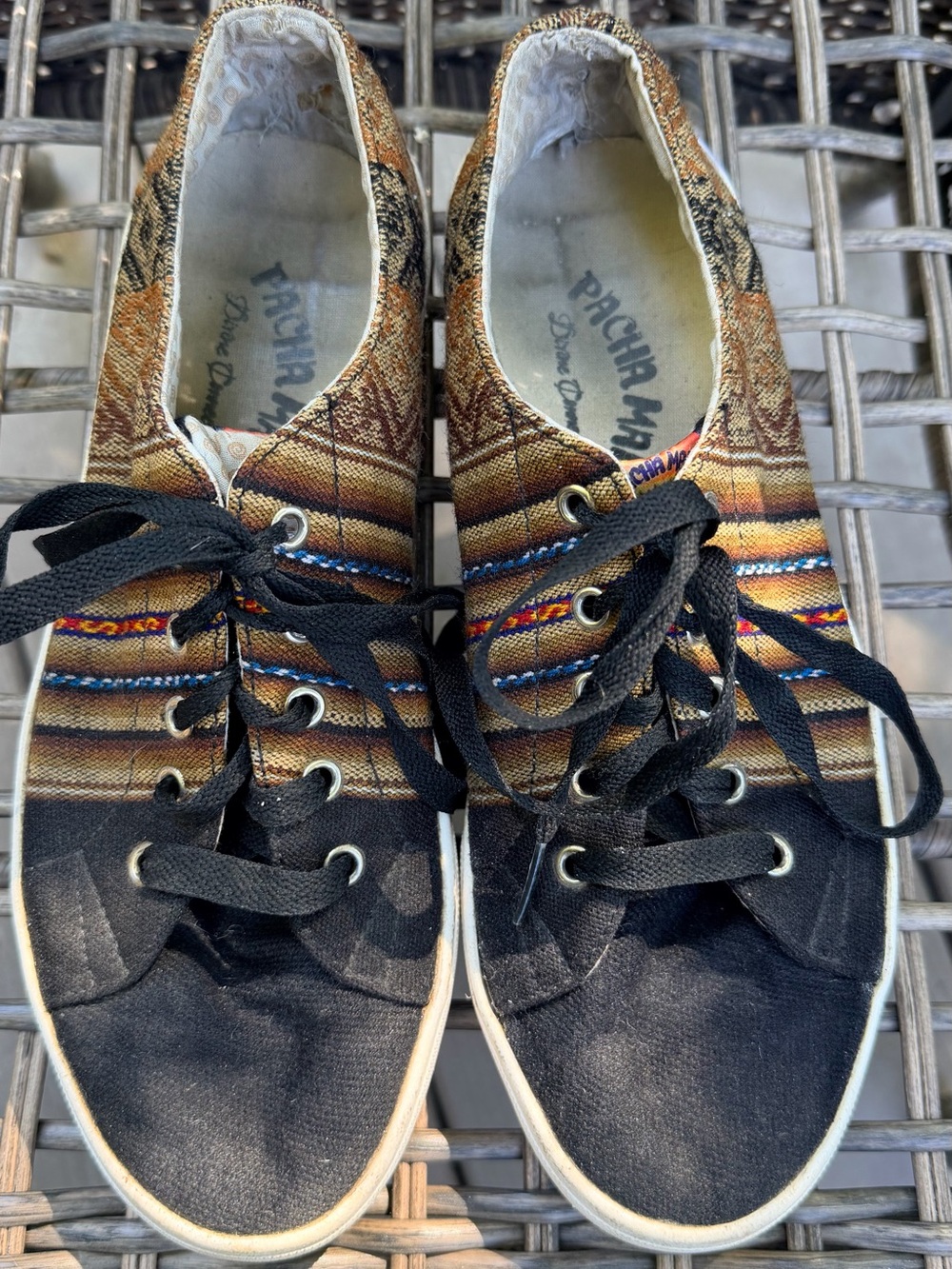 Pacha Mama Woven Boho Southwestern Sneakers Women 9 Men 7 Peru Unisex